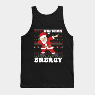 Big Nick Energy Funny Santa Claus Dabing Ugly Tank Top